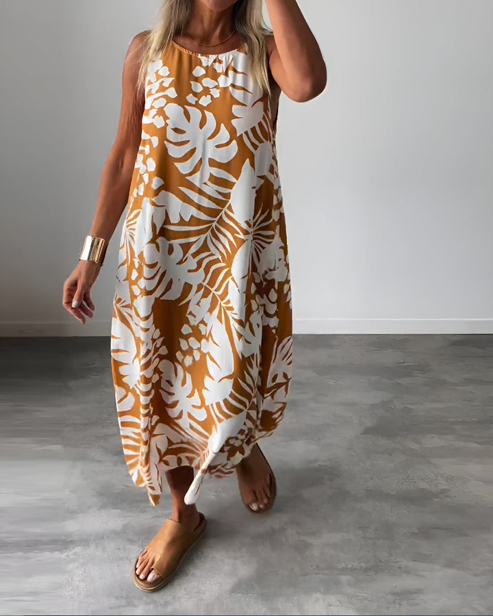 Liora – Summer Dress with Tropical Print