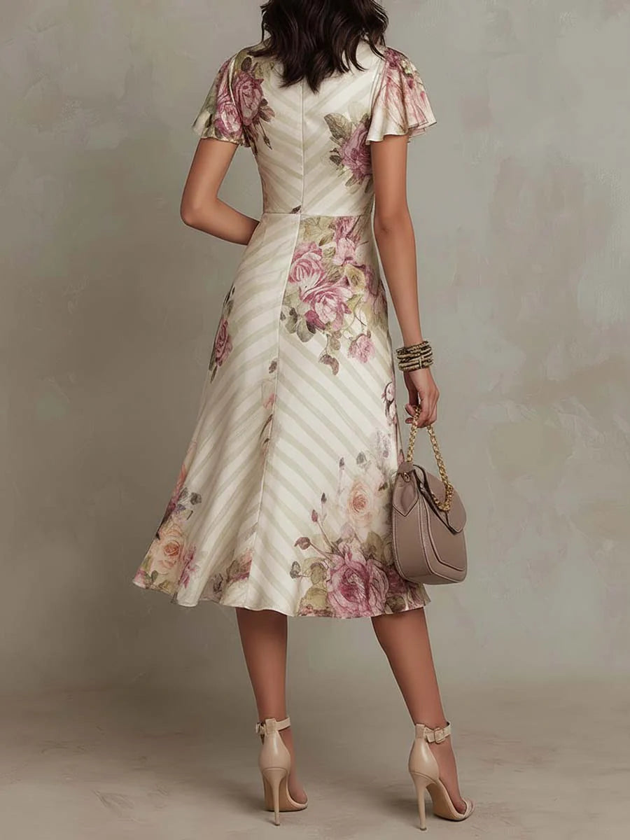 Alba™ | VINTAGE FLORAL MIDI DRESS