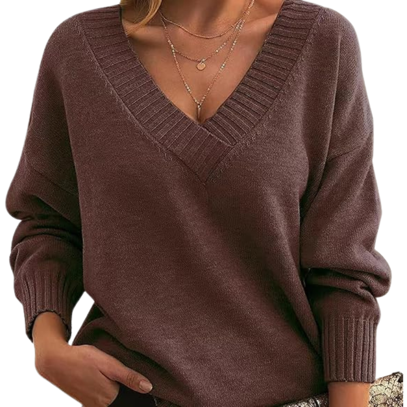 Luxurious cashmere sweater with V-neck Perfect for everyday use