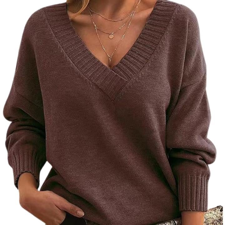 Luxurious cashmere sweater with V-neck Perfect for everyday use