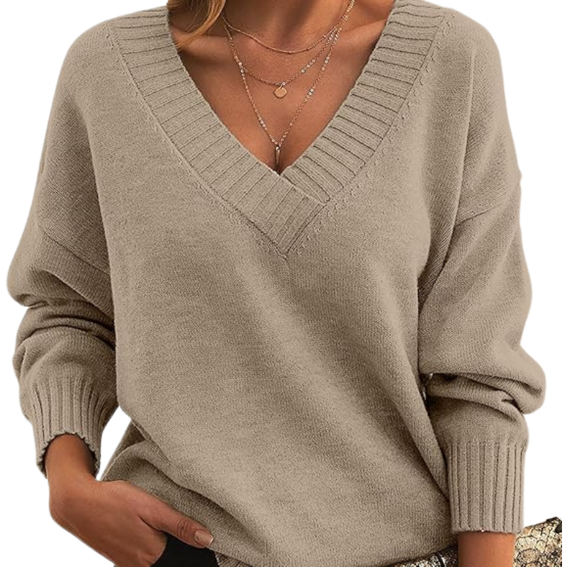 Luxurious cashmere sweater with V-neck Perfect for everyday use