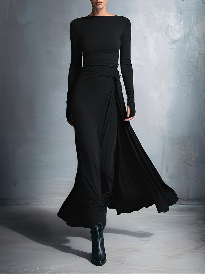 Helena | Long Dress with Side Tie