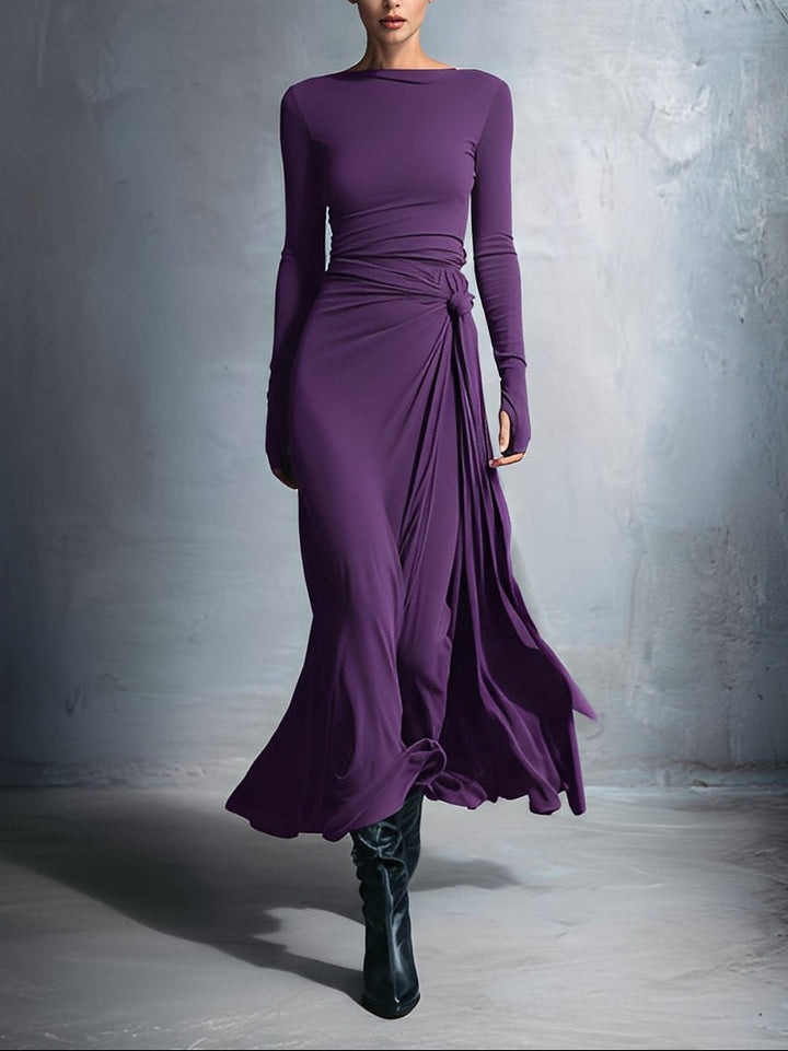 Helena | Long Dress with Side Tie