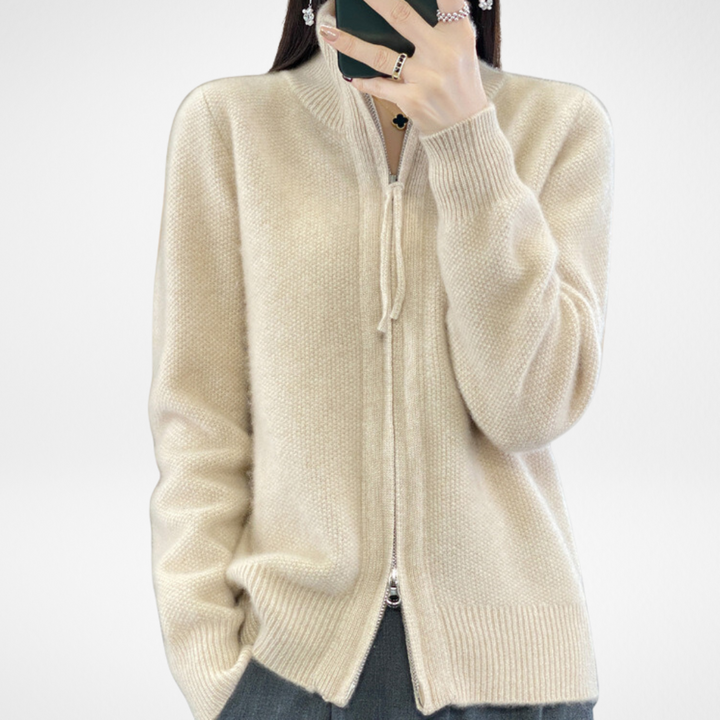 Lisa | Cashmere Zip Cardigan
