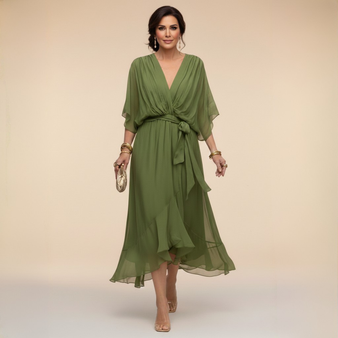 Monica - Chiffon V-neck dress