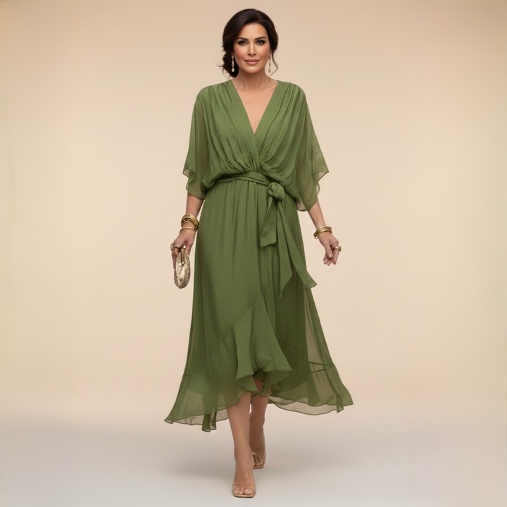 Monica - Chiffon V-neck dress