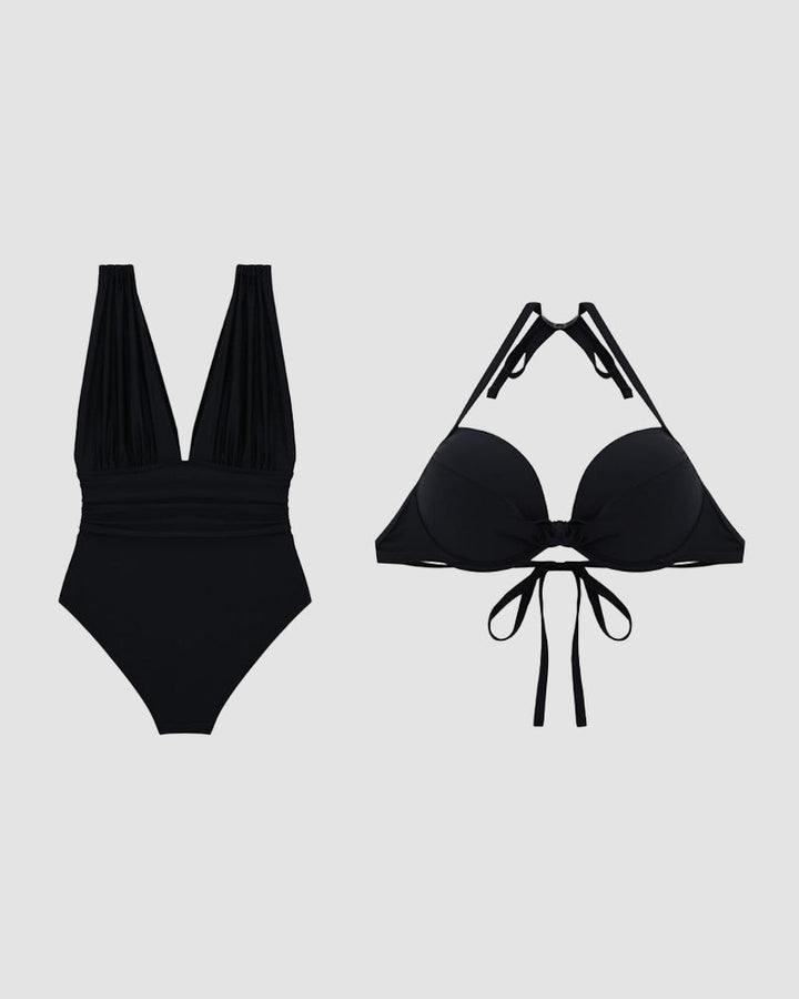 Karina | Figure-shaping swimsuit V with tummy control effect