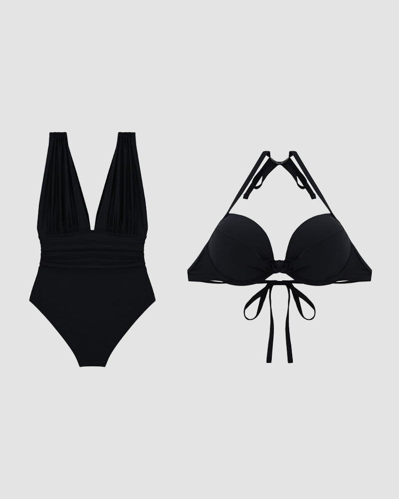 Karina | Figure-shaping swimsuit V with tummy control effect