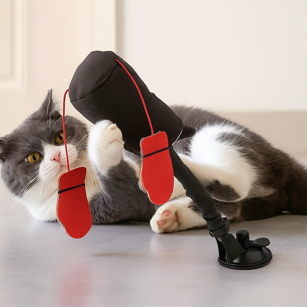 Interactive punching bag cat toy