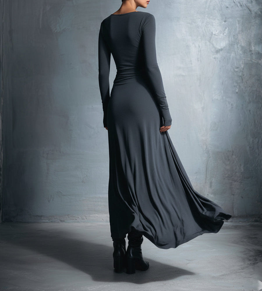 Helena | Long Dress with Side Tie