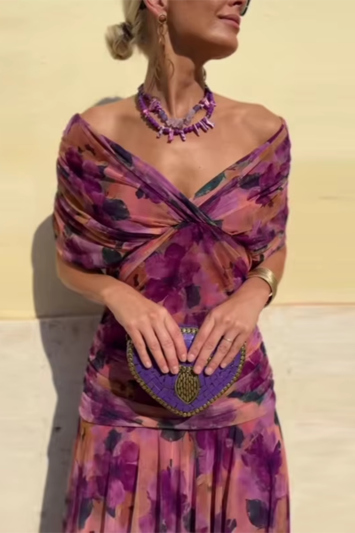 Louise | Elegant V-Neck Party Maxi Dress