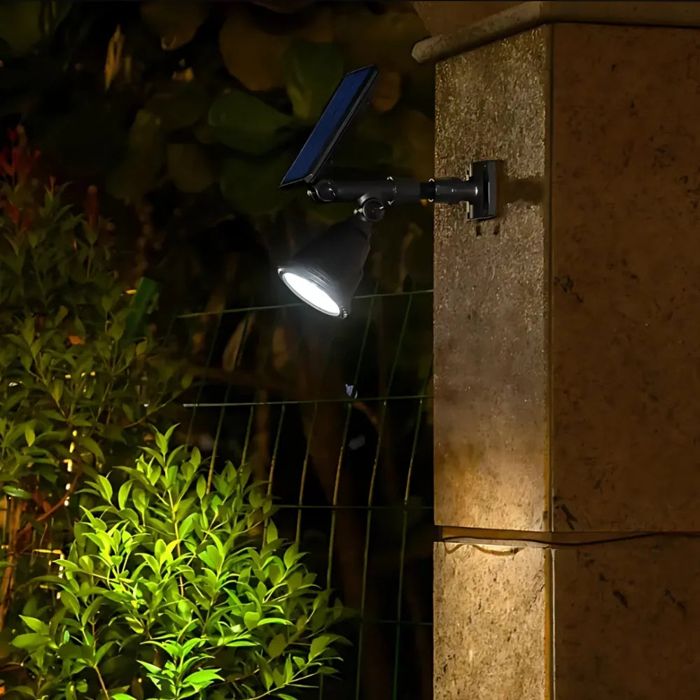 Solar energy garden spotlight