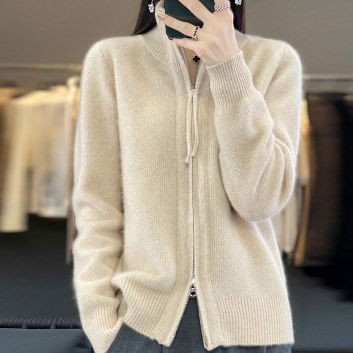 Lisa | Cashmere Zip Cardigan