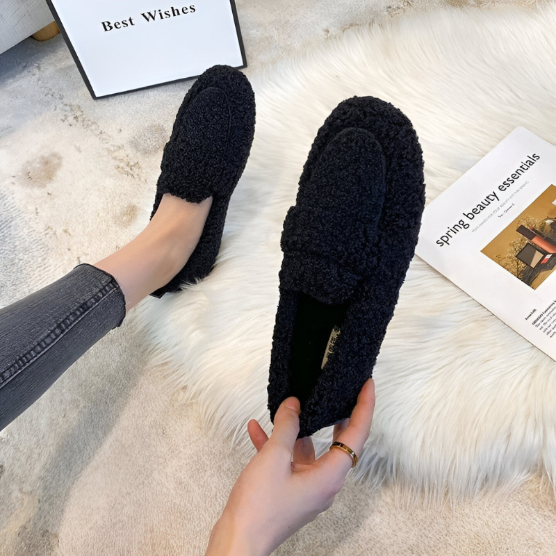 Nina™ | Warme comfortabele schapenwollen loafers