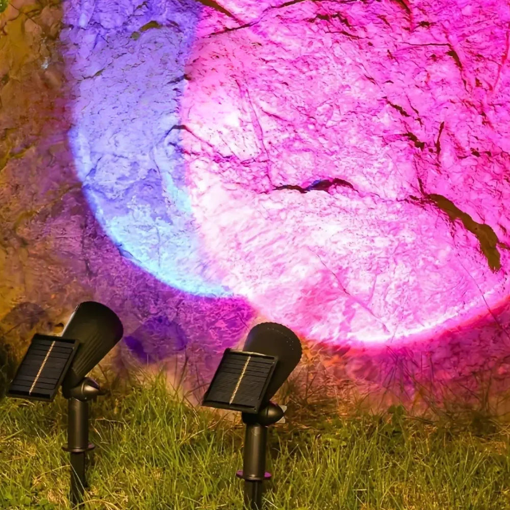 Solar energy garden spotlight