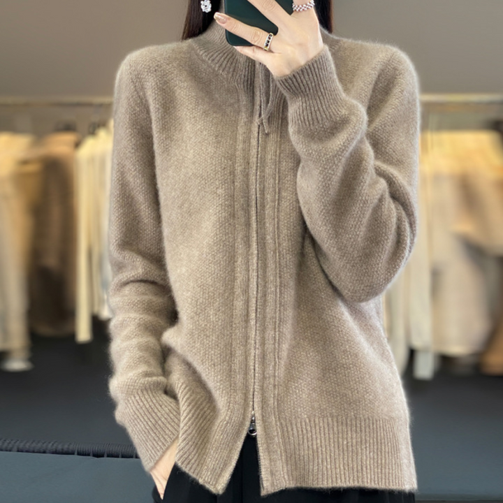 Lisa | Cashmere Zip Cardigan