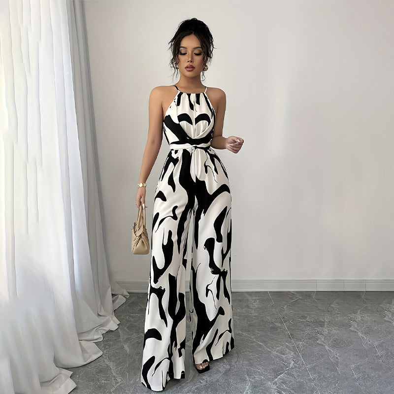 halter | neck loose jumpsuit