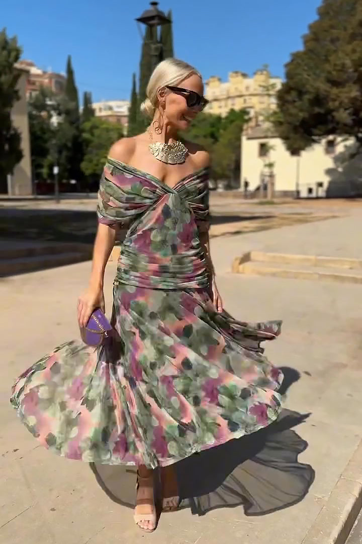Louise | Elegant V-Neck Party Maxi Dress