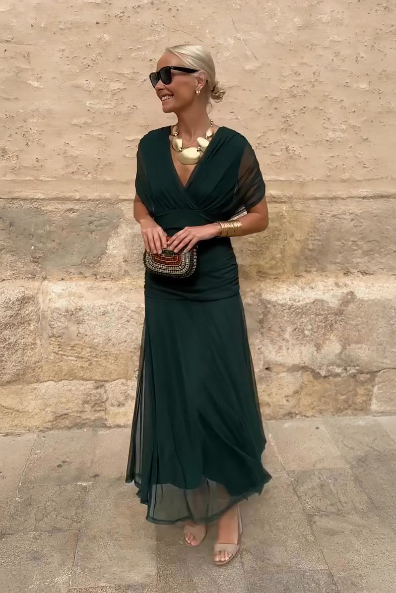 Louise | Elegant V-Neck Party Maxi Dress