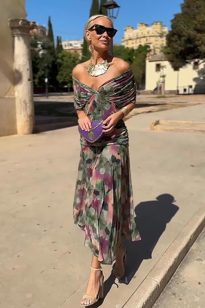 Louise | Elegant V-Neck Party Maxi Dress