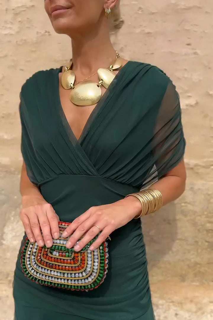 Louise | Elegant V-Neck Party Maxi Dress