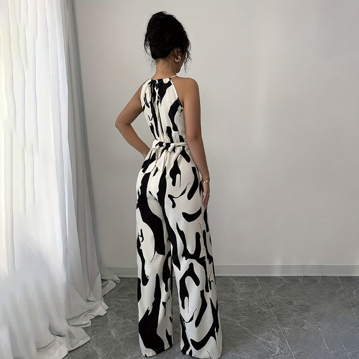 halter | neck loose jumpsuit