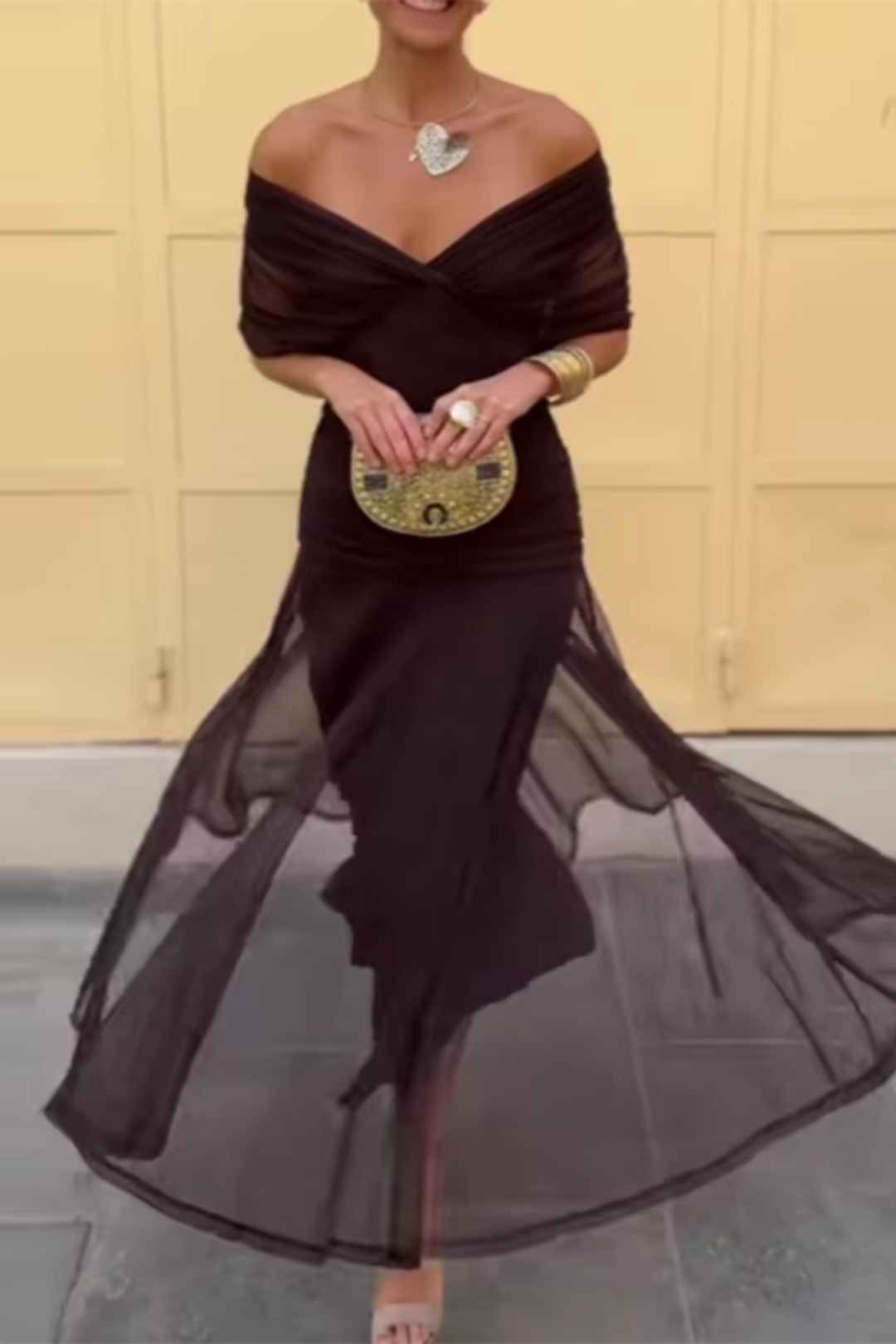 Louise | Elegant V-Neck Party Maxi Dress