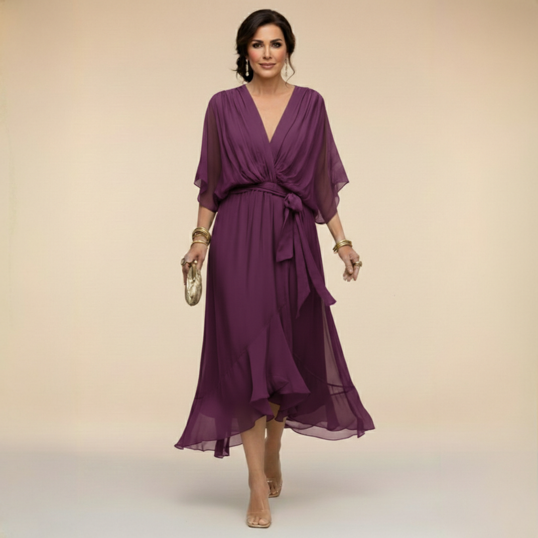 Monica - Chiffon V-neck dress