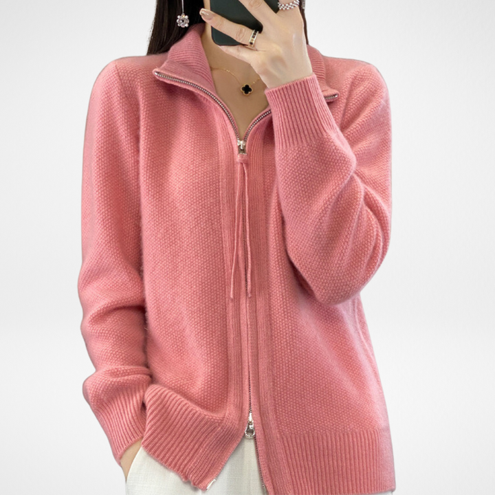 Lisa | Cashmere Zip Cardigan