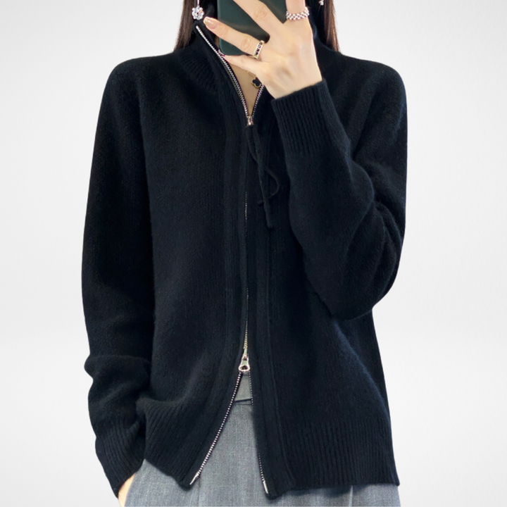 Lisa | Cashmere Zip Cardigan