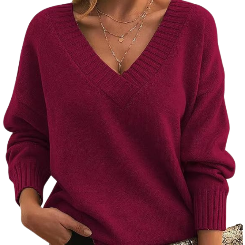 Luxurious cashmere sweater with V-neck Perfect for everyday use