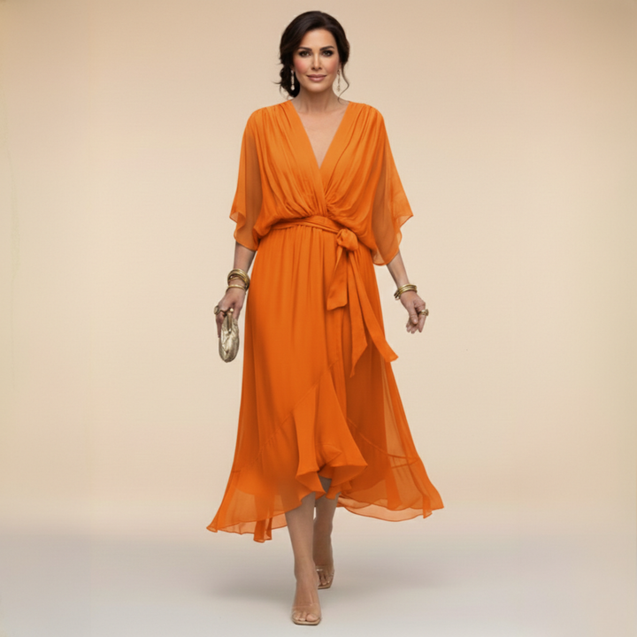 Monica - Chiffon V-neck dress