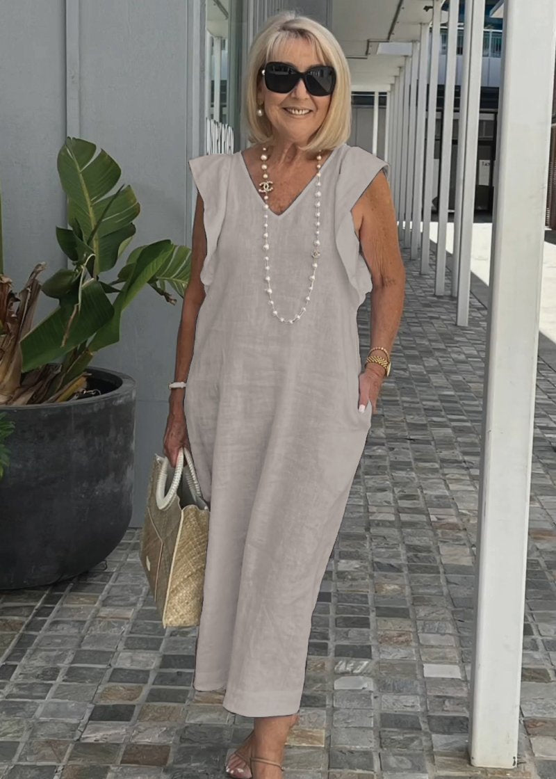 Nora – Sleeveless Dress with V-Neck