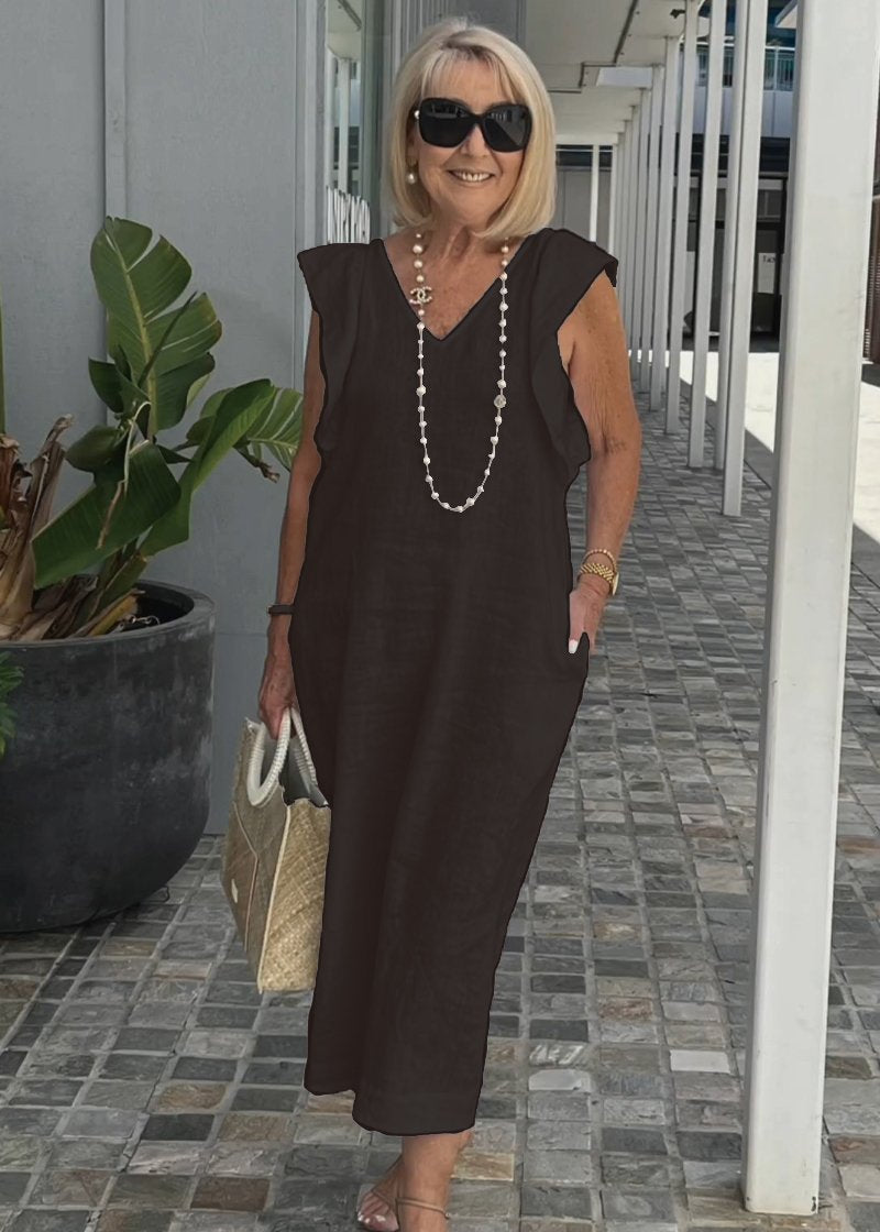 Nora – Sleeveless Dress with V-Neck
