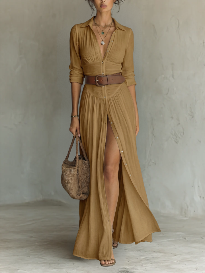 LISA | Women's Linen Cotton Maxi Dress