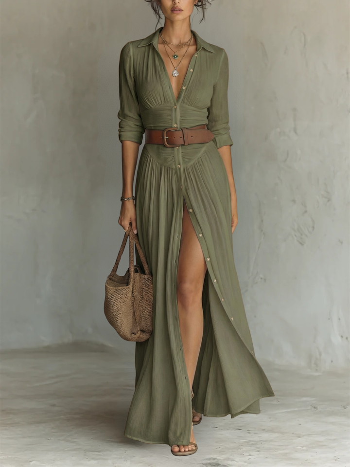 LISA | Women's Linen Cotton Maxi Dress