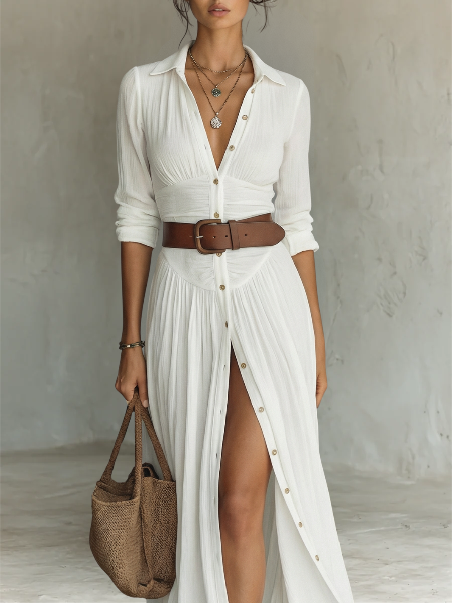 LISA | Women's Linen Cotton Maxi Dress