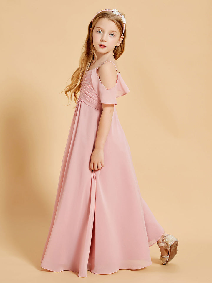 Off the Shoulder Bridesmaid Dresses for Juniors Dusty Rose