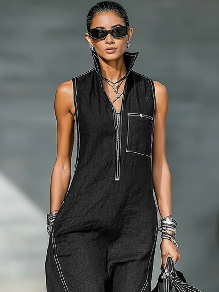 STEVIE | Women's Minimal Sleeveless Jumpsuit