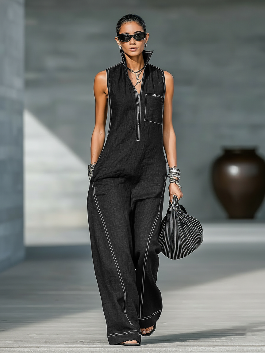 STEVIE | Women's Minimal Sleeveless Jumpsuit