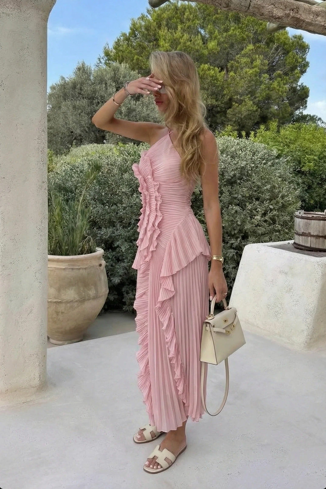 ELIZA™ | RUFFLED MIDI DRESS