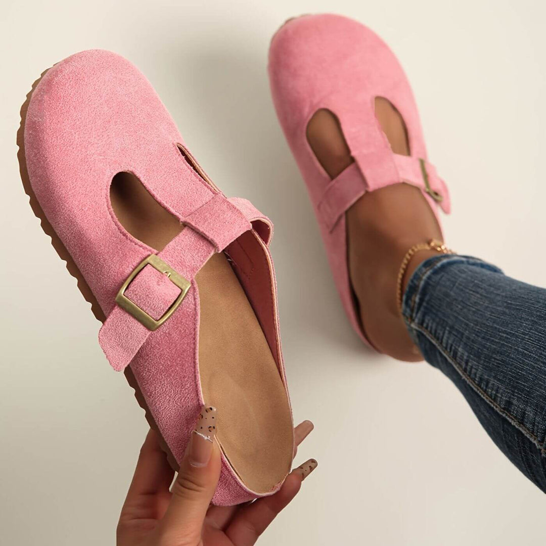 Kara™- Minimalist Comfort Clogs with Buckle