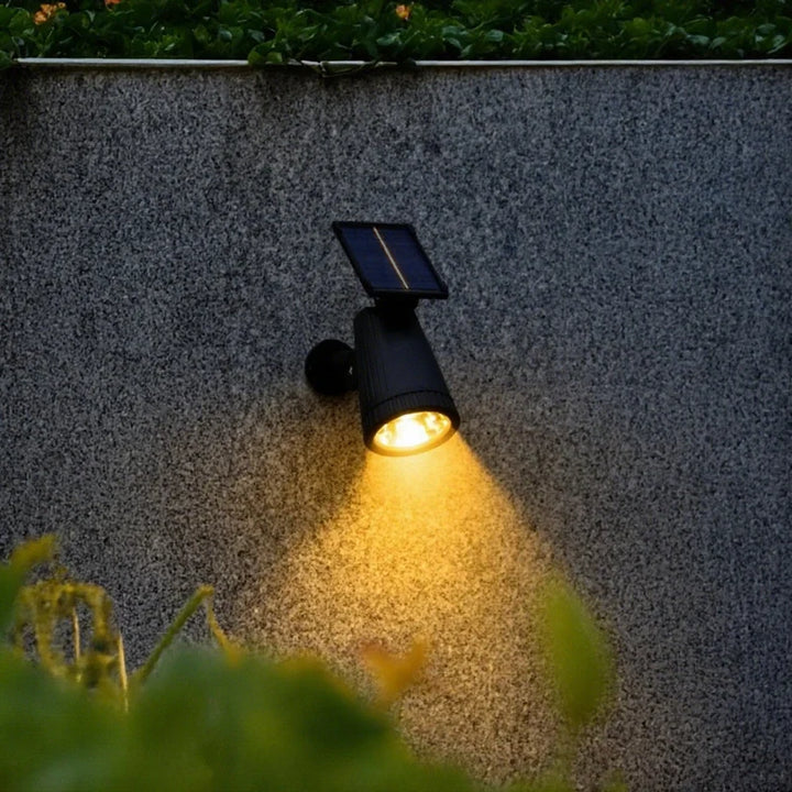 Solar energy garden spotlight