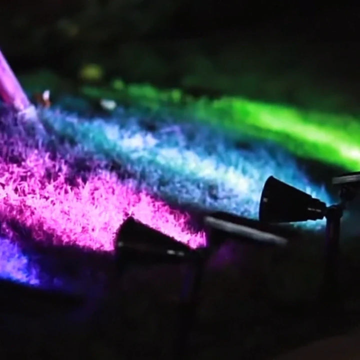 Solar energy garden spotlight