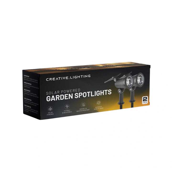 Solar energy garden spotlight
