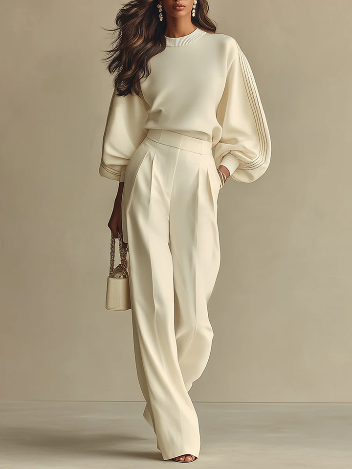 Selena – ribbed set with wide trousers