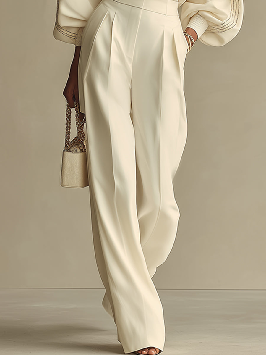 Selena – ribbed set with wide trousers