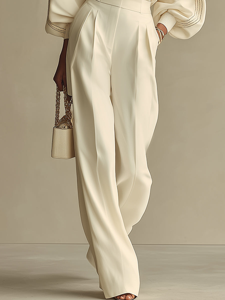 Selena – ribbed set with wide trousers