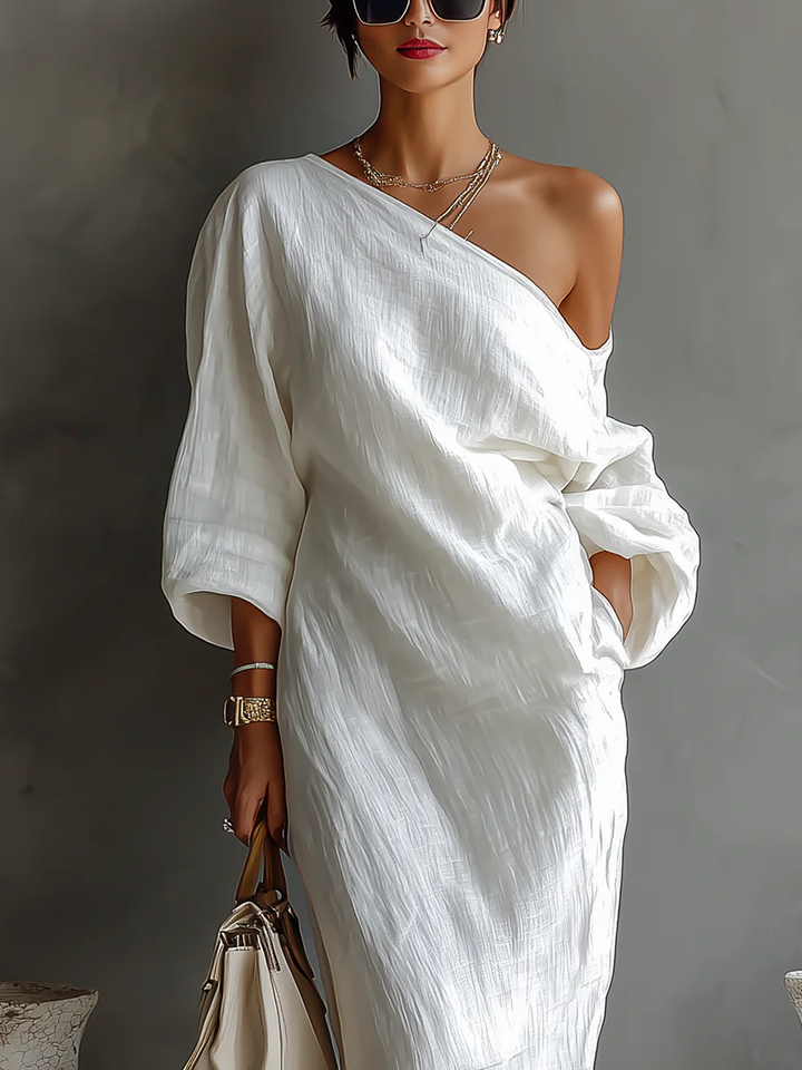 NELLE™ | ONE-SHOULDER MAXI DRESS