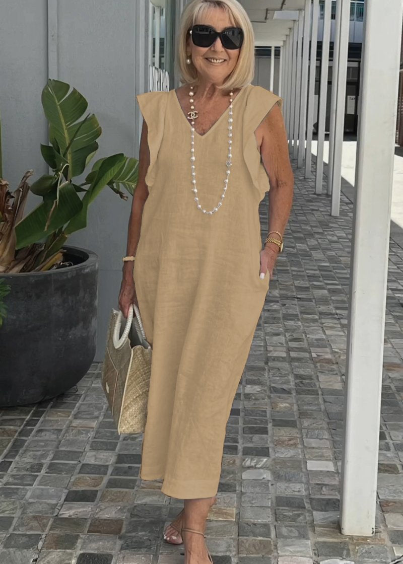 Nora – Sleeveless Dress with V-Neck